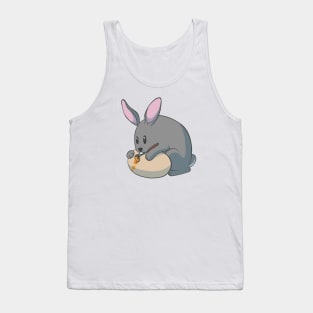 Egg painting gray Easter bunny Tank Top